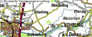 Karte: Bayerische Vermessungsverwaltung