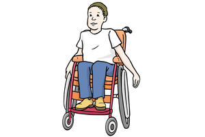 Bild vergrößern: Kind im Rollstuhl