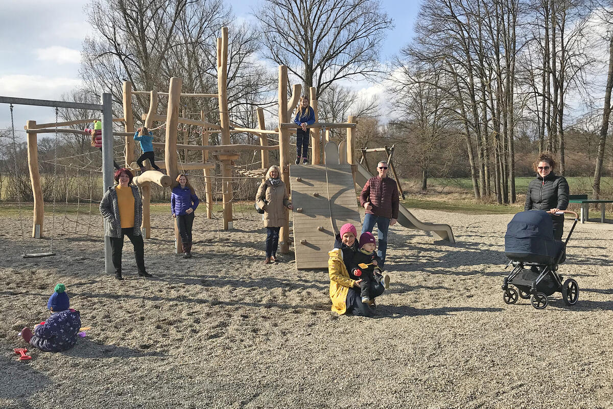 Neue Klettergerüste Spielplatz Oberer Anger, Stadtteil Süd