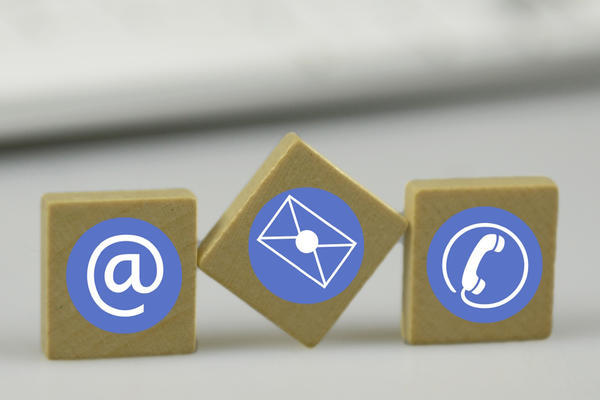 Symbole zur Kontaktaufnahme