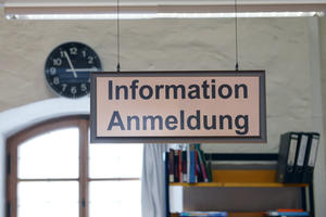 Anmeldung im 2. Stock