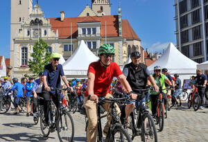 Bild vergrößern: Beim STADTRADELN sind ca. 3000 Teilnehmer kräftig in die Pedale gestiegen.