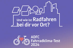 Logo Fahrradklima-Test 2024 des ADFC