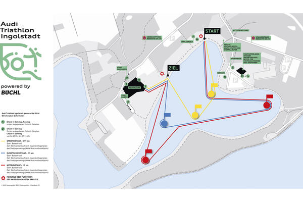 Triathlon Ingolstadt 2025 - Schwimmstrecke