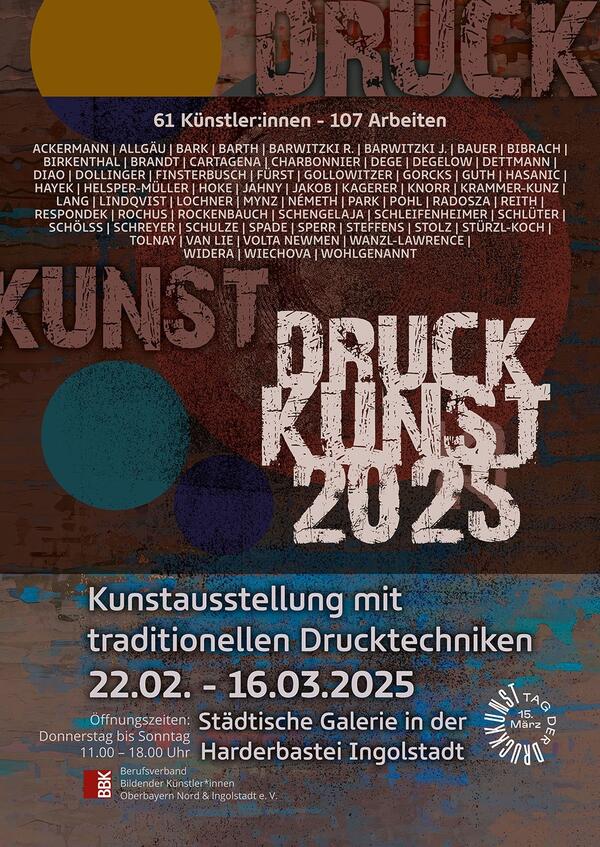 Bild vergrößern: Plakat Druckkunstausstellung BBK