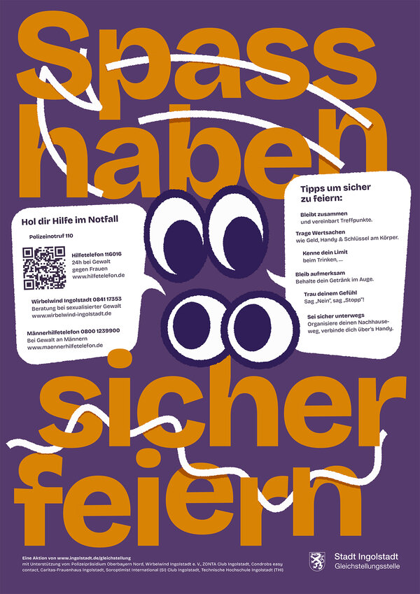 Plakat "Spass haben - sicher feiern"
