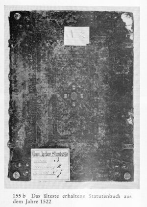 Bild vergr&ouml;&szlig;ern: Das &auml;lteste erhaltene Statutenbuch der Universit&auml;t (1522)