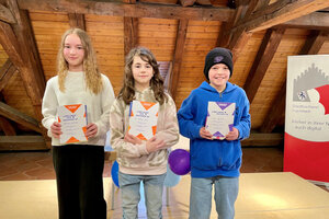 Bild vergr&ouml;&szlig;ern: Diese jungen Ingolst&auml;dterinnen und Ingolst&auml;dter lesen am besten: Magdalena Landsberger, Mia Sprem und Fynn Barucha (v.l.).