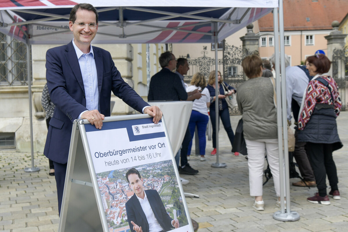 Oberb&uuml;rgermeister Dr. Michael Kern kommt mit B&uuml;rgerinnen und B&uuml;rgern in den Stadtteilen ins Gespr&auml;ch.