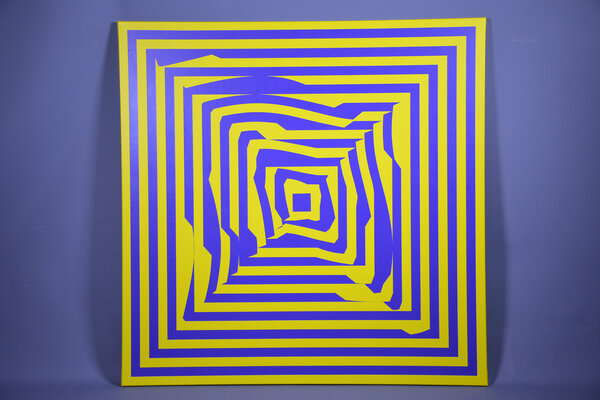 Vera Moln&aacute;r (1924-2023), Hypertransformation Jaune-Violet A-2, 1974/2009, Acrylfarbe auf Leinwand