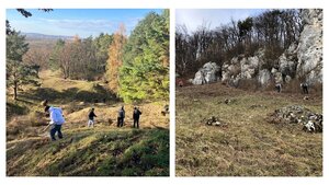 Bild vergr&ouml;&szlig;ern: Freiwilligenaktionen auf dem Joshofener Hang (links) und am Rabenfels bei H&uuml;tting (rechts)