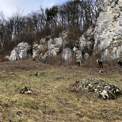 Bild vergr&ouml;&szlig;ern: Freiwilligenaktion am Rabenfels bei H&uuml;tting