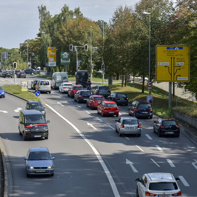 Die meisten Pendler benutzen das Auto