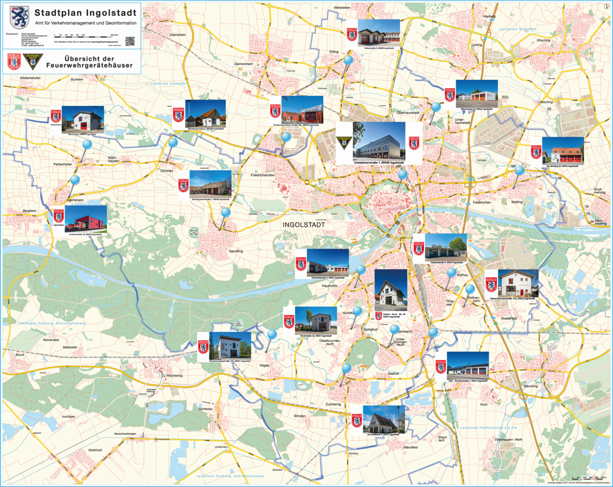 Die Ingolstädter Feuerwehren im Geoportal
