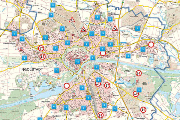 Aktuelle Straßenbaustellen in Ingolstadt