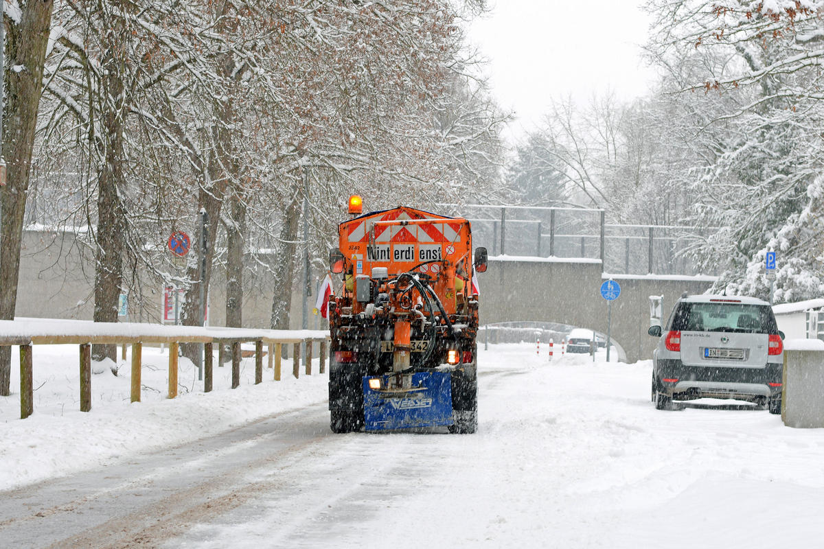 Winterdienst auf den Winterradrouten