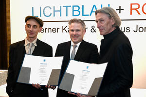 Bild vergrößern: (v.l.) Markus Jordan, Oberbürgermeister Christian Lösel und Werner Kapfer