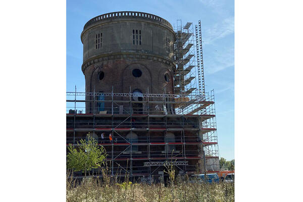 Gerüst am Wasserturm