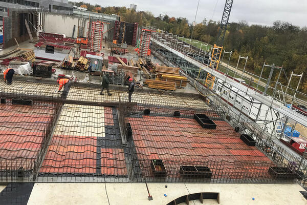 Letzte Geschossebene im Neubau