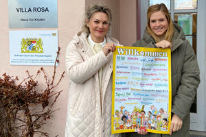 Bild vergrößern: Ines Wodrich (links), pädagogische Leitung in der Kita Villa Rosa und Sarah Moser, Fachkraft »Sprach-Kitas«