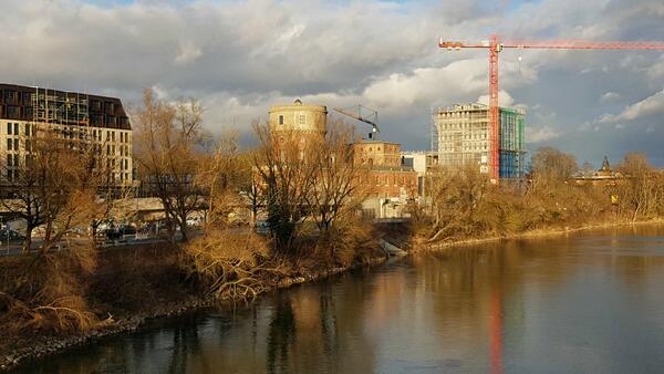 Blick von der Fußgängerbrücke 