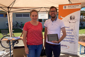 Infostand beim Biotopradwandertag