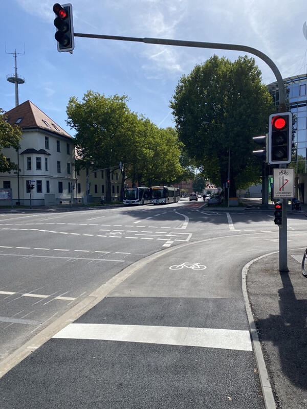 Errichtung einer Fahrradableitung an der Harderstraße