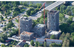 Bild vergrößern: Ein Beispiel für gelungene Wohnbebauung ist das Bauprojekt der GWG in der Stargarder Straße