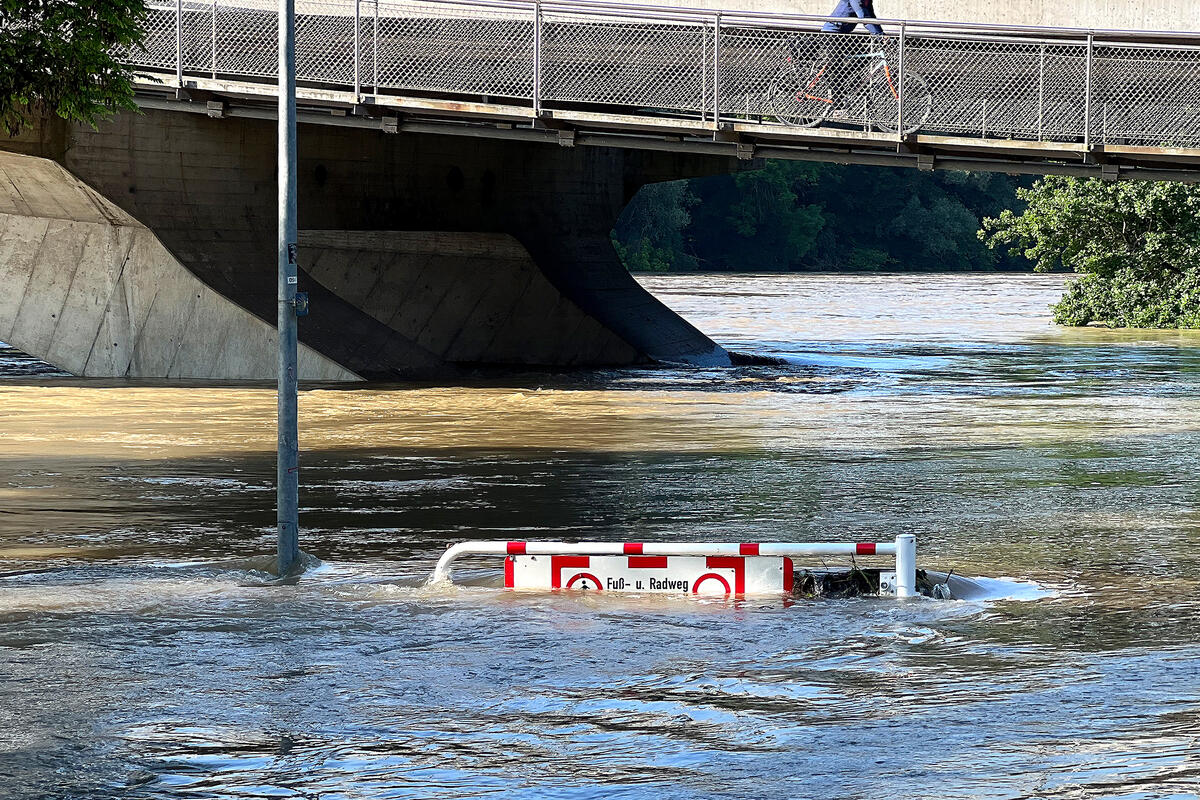 Glacisbrcke - Hochwasser 2024