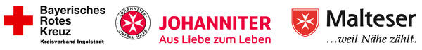Logos von BRK, Johanniter und Malteser