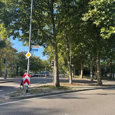 Die Kreuzung Schlo&szlig;l&auml;nde / Schutterstra&szlig;e wird am kommenden Wochenende saniert. 