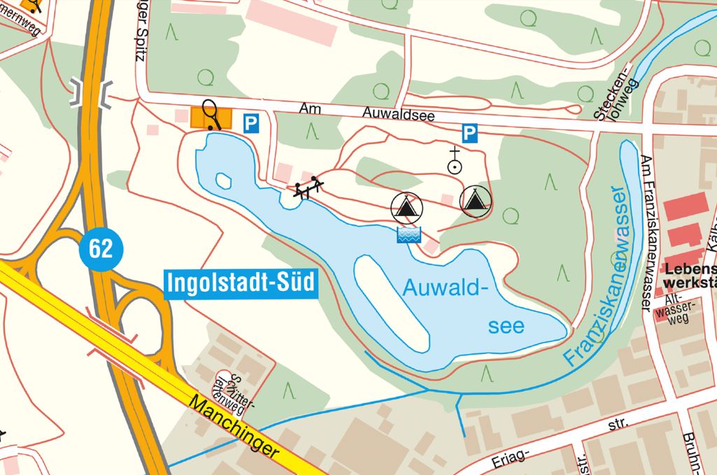 Foto Stadtplan Auwaldsee