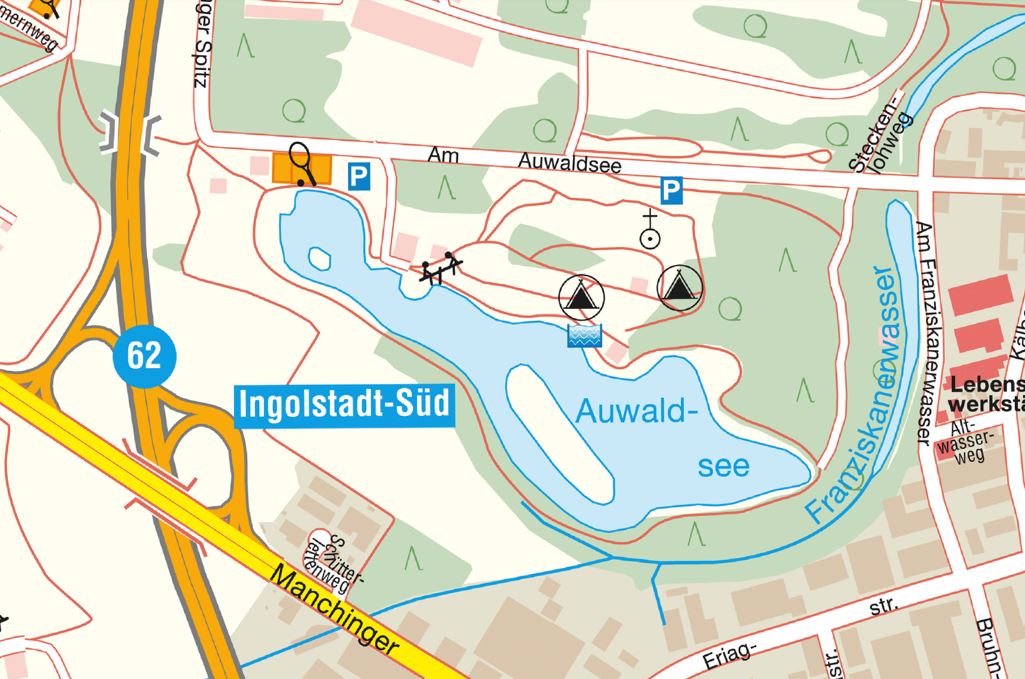 Foto Stadtplan Auwaldsee