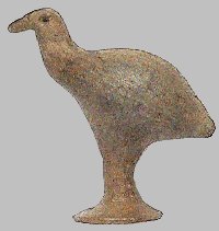 Keramik-Figur Klappervogel. M. ca. 3:4
