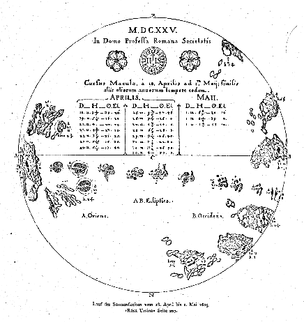 Christoph Scheiner: Sonnenflecken. Rosa ursina.