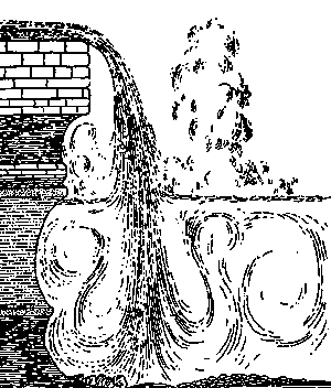 Wasserfall (Schnitt). Zeichnung: G. Wagner