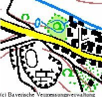 Kelsbachquelle. Grafik: Bayerische Vermessungsverwaltung.